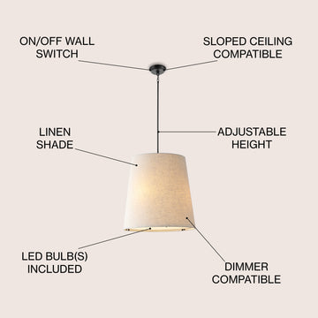 Arden 18" Farmhouse Bohemian Iron LED Pendant - JONATHAN Y